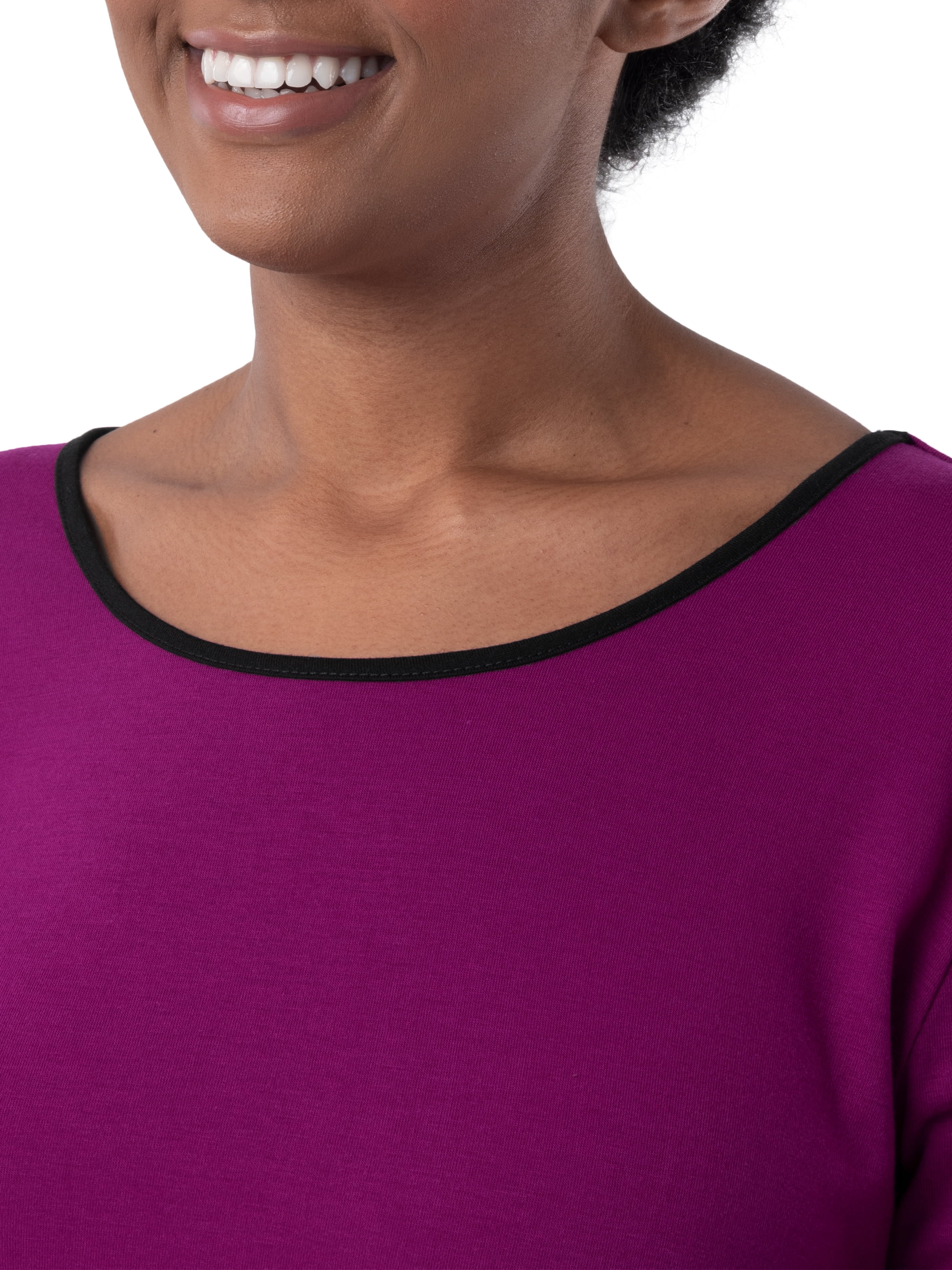 Fruit of the Loom Women's Sleep Soft & Breathable Long Sleeve Top & Pant Set, Sizes S-4X