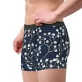 thumbnail image 2 of Uemuo Cherry Blossoms on Navy Background Pattern Men's Boxer Briefs,Trunk Anti-Chafing,Comfortable, Durable, and Stylish Underwear-Medium, 2 of 9