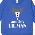 thumbnail image 3 of Inktastic Auntie Lil Man Tuxedo Front Toddler Sweatshirt, 3 of 4