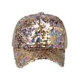 thumbnail image 2 of Top Headwear Fashion Sequin Mesh Adjustable Trucker Hat - Rainbow/Gold, 2 of 4