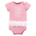 thumbnail image 3 of Hudson Baby Infant Girl Cotton Bodysuits, Tiny Little Love Tutu, 0-3 Months, 3 of 5