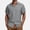 Gray, variant on Dianli Gifts Summer Beach Casual Men's Short Sleeve Vintage Bowling Button-Up Cuba Camp Shirt Polka Dot Solid-Lapel Printed Buttons Breathable Cotton-Blend Resort Wear Summer Beach