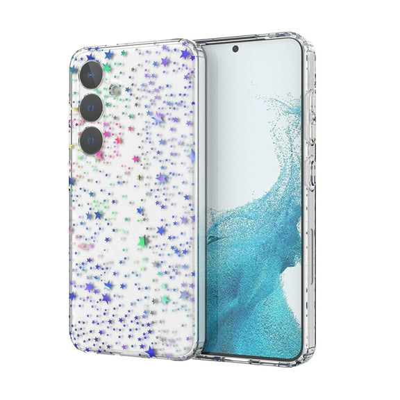 Feishell Marble Pattern Case for Samsung Galaxy S24, Full Body Protection Hybrid Shockproof Phone Cover, Slim Lightweight Fashion Case for Samsung Galaxy S24 Women Girls - Star