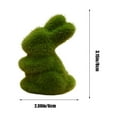thumbnail image 3 of TUTUnaumb Flocked Bunny Moss Easter Bunny Spring Decor Furry Covered Rabbits Figurines Statue Garden Artificial Animal Moss Sculpture for Table Home Kitchen Shelf Decor & Gift Giving 3.15Inch-Green, 3 of 6