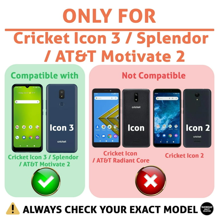 TalkingCase Slim Case Compatible for Cricket Icon 3/Splendor TalkingCase Slim Case Compatible for Cricket Icon 3/Splendor