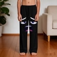 thumbnail image 5 of Boys Funny Cartoon Face Print Lounge Pants with Pockets, Soft Stretchy Polyester Spandex Sweatpants, Black, Sizes 4-14,Size 13 T, 5 of 9