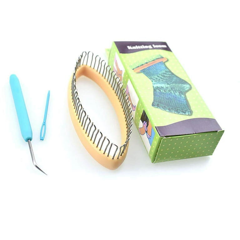 Sarzi Knitting Machine, 22 Needles Knitting Loom Machine, Smart Weaving  Loom Knitting Round Loom, Knitting Board Rotating Double Knit Loom Machine  Kit for Kids/Adults 
