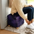 thumbnail image 5 of SCRAWLGOD Marble Print Dark Violet Square Ottoman Cover, Stretch Square Ottoman Covers Slipcover, Cover for Storage Stool, Footstool Protection for Living Room Decor, 5 of 7