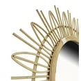 thumbnail image 4 of Soleil Tan Bamboo Round Boho Wall Mirror, 4 of 6