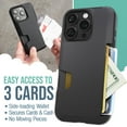thumbnail image 2 of Smartish® iPhone 16 Pro Wallet Case - Wallet Slayer Vol. 1 [Slim + Protective] Credit Card Holder - Drop Tested Hidden Card Slot Cover Compatible with Apple iPhone 16 Pro - Black Tie Affair, 2 of 6
