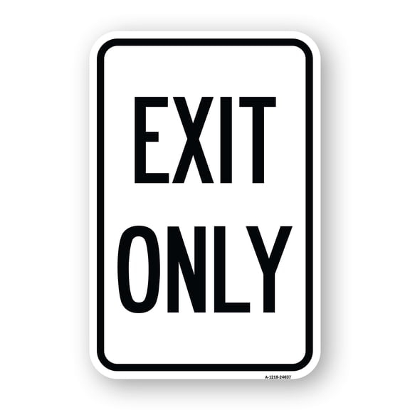SignMission A-1218-24037 12 x 18 in. Aluminum Sign - Exit Only 2