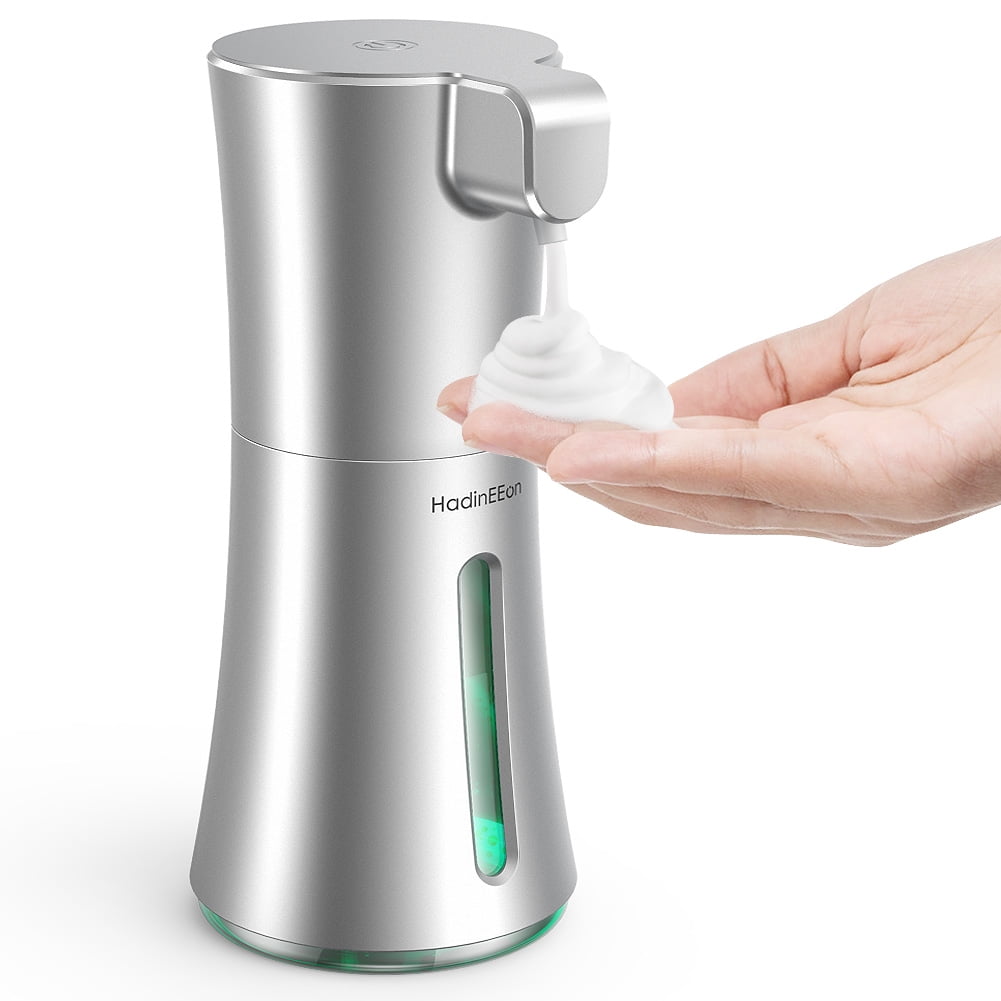 Silver 10 OZ / 300 ML Battery Operated Hand Sanitizer Dispenser for Kitchen Automatic Soap Dispenser Bathroom and Shower Calogy Touchless Soap Dispenser 