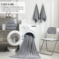 thumbnail image 5 of Kebury 6 Pack Bath Towels Set, 27"x55" Bath Sheets Towels Set For Adults, Mid-size Bathroom Towel Ultra Soft Microfiber Quick Dry Highly Absorbent Shower Towel Spa Hotel Use (Dark Gray), 5 of 7