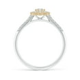 thumbnail image 2 of ANGARA Natural Diamond Two Tone Engagement Ring in 14K White & Yellow Gold for Women (Size-3.1mm| Color-H| Clarity-SI2) | April Birthstone, Anniversary, Jewelry Gift for Women | Natural Diamond Ring, 2 of 8