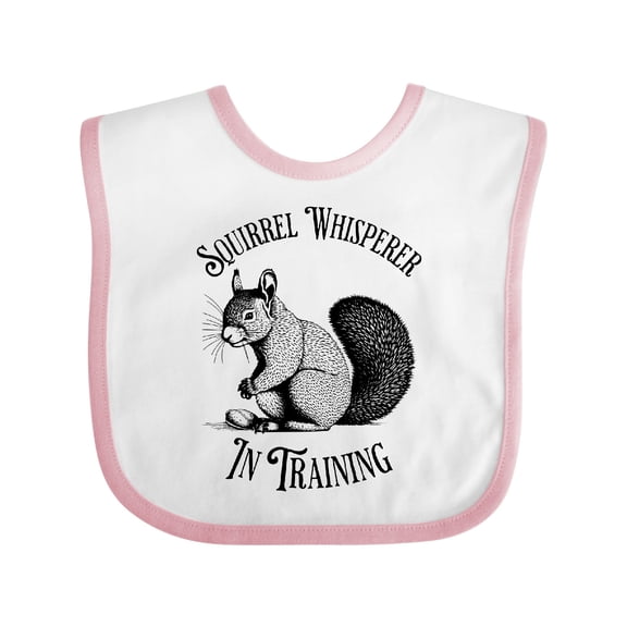 Inktastic Squirrel Whisperer in Training Boys or Girls Baby Bib