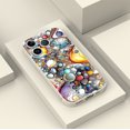 thumbnail image 4 of Elegante funda para teléfono plateada mate de doble capa con gráficos divertidos: perfecta para iPhone 15 Pro Max 14 13 12 Pro 11, 4 of 4