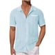thumbnail image 1 of Playera Elvqul de Caballero Playa Azul Celeste sin Estampado Manga Corta Solapa, 1 of 5