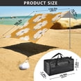 thumbnail image 4 of Portable Beach Tent Sun Shelter With Ground Pegs Water And Wind Resistant Sun Shade Canopy Angle Adjustable White Flowers with Gray Accents, 4 of 7
