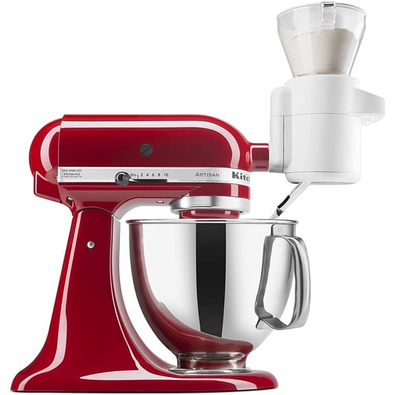 KitchenAid KSMSFTA Sifter + Scale Attachment, 4 Taza, Blanco
