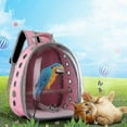 thumbnail image 2 of Parrot Pet Backpack Outdoor Travel Oxford Cloth Transparent Bird Cage Portable Transport Comfortable, 2 of 5