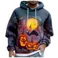 thumbnail image 3 of Sweaters for Men Big And Tall Sweatshirts for Men Zip up Sweatshirt Hoodie Unisex Sweatshirt French Mens Men's Halloween Hooded Green L, 3 of 6