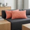 thumbnail image 2 of REGALWOVEN Decorative Throw Pillow Covers Pack of 2 for Couch Bed Sofa Home Decor Soft Corduroy Cushion Pillow Cases Orange 16" x 16", 2 of 7