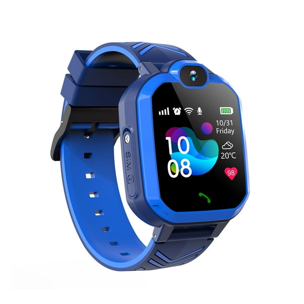 Reloj inteligente Reloj de telefono inteligente para ninos Reloj inteligente de red 2G para ninos LBS Ubicacion Reloj de seguimiento para ninos Reloj inteligente para ninos con camara Despertador SOS ...