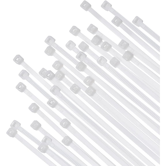 100-Pack 12" White Cable Ties – Heavy Duty Self-Locking Nylon Zip Ties with 40 lb Tensile Strength for Indoor & Outdoor Organization