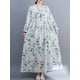 thumbnail image 5 of Vestido vintage de mujer de manga larga estampado de gran tamaño boho casual vestido de vacacione MABOTO Vestido, 5 of 7