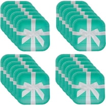 Havercamp Favorite Blue Box 7" Plates 24 pack! 24 7 in. Square Dessert Plates. Great for Wedding Events, Bridal Showers, Sweet 16 Girl's Debut, Prom Night, Kid's Birthday Party.