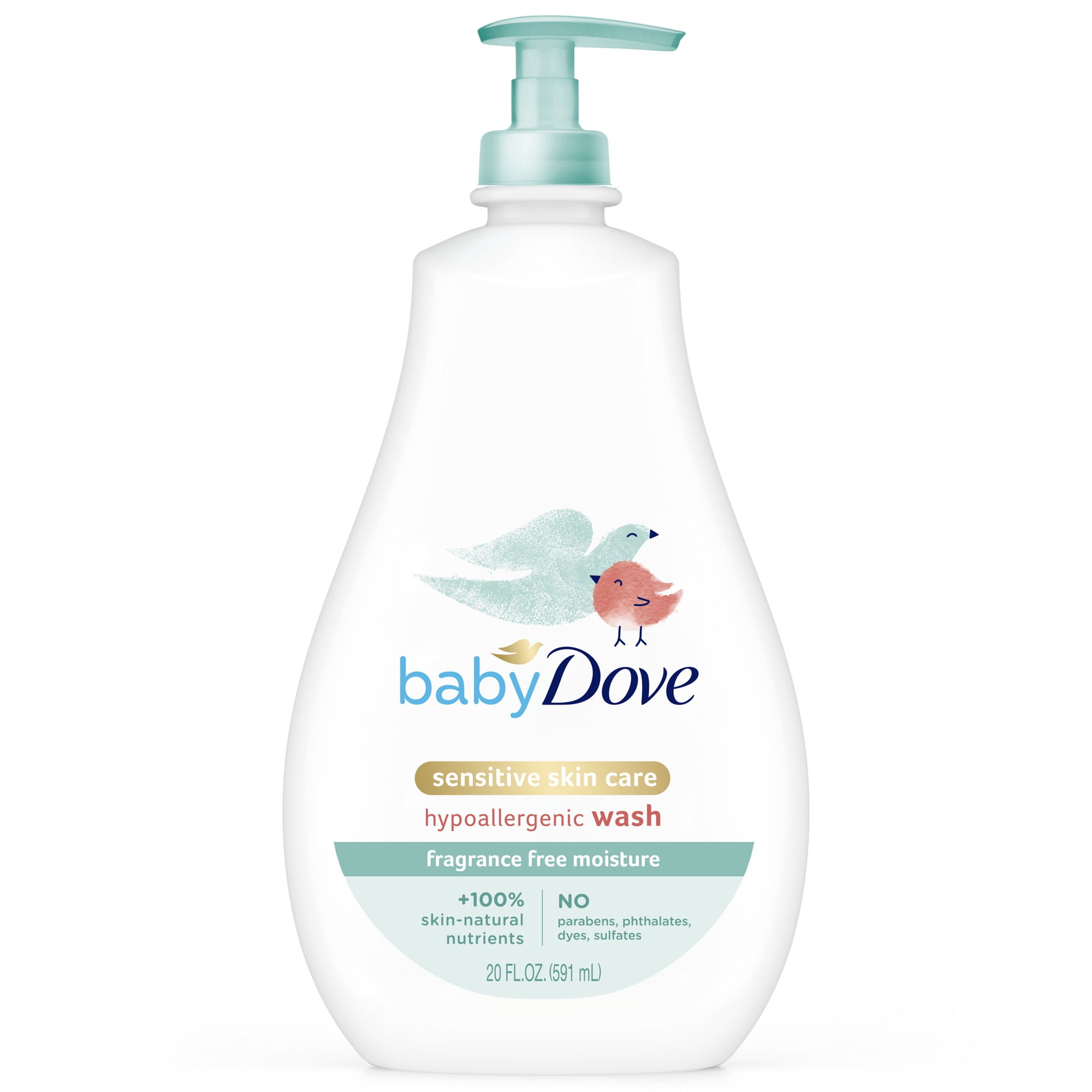 Baby Dove Sensitive Skin Care Baby Wash Fragrance Free Moisture 20 oz