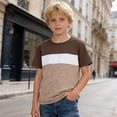 thumbnail image 2 of Shachafan Boys Color Short Sleeve Tee Casual Crew Neck Blend Graphic T Shirt For Kids Youth Children Comfortable Playwear Baby Girls Long Sleeve, 2 of 4