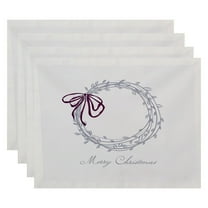 Simply Daisy 18" x 14" Merry Wishes Word Print Placemat