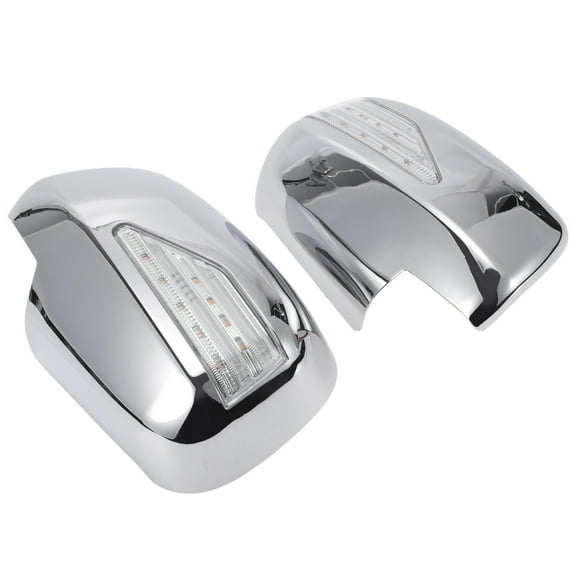 Car Rear View Left Right Mirror Cover Cap Overlay for Lexus Fits w/ Wider LED Lamp Pair Chrome Plated