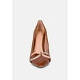 thumbnail image 3 of COCKTAIL Buckle Embellished Stiletto Pump Shoes in Camel, 3 of 6