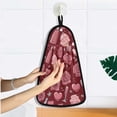 thumbnail image 5 of Flowers Wine Love Pattern Hand Towel Quick Drying Home Storage Kitchen Towel Hooks Dish Cloths, 5 of 6