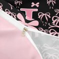 thumbnail image 4 of Manfei Kawaii Bowtie Letter J Monogrammed Duvet Cover Set,Dreamy Princess Bow Bedding Full,3-Piece,No Comforter,Pink Reversible,Breathable Home Decor, 4 of 6