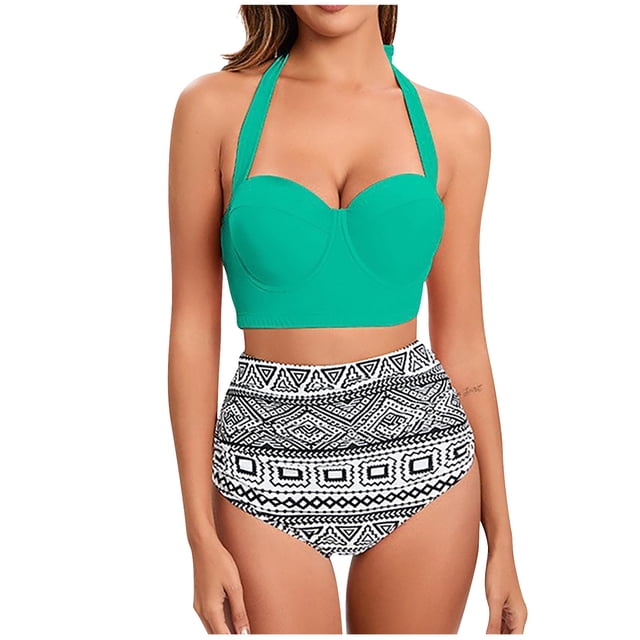 Dress with Tie Straps Womens Split Swimsuit Neck Strap and Chest Detail, Casual Blouse for Summer Spring