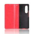 thumbnail image 2 of SaniMore Samsung Galaxy Z Fold 4 7.6" 2022 Case, Magnetic Folio PU Leather Cover with Card Slots Cash Pocket Stand Feature Full-body Protctive Shockproof Anti-fall Business Wallet Retro Shell, Red, 2 of 5