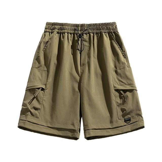 FAIWAD Shorts Décontractés pour Hommes Taille Élastique Randonnée Shorts Cargo à Multiples Poches Confortables Légers Golf Shorts d'Extérieur