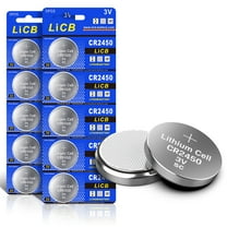 LiCB CR2450 Battery 3V Lithium CR 2450 3 Volt Coin & Button Cell (10 Pack)