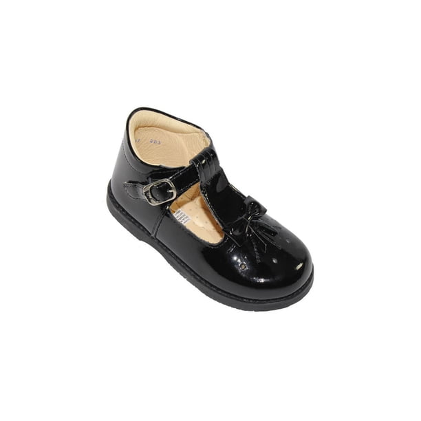 Zapato Vestir Casual Kinder Niña Negro Charol 6586p Leon