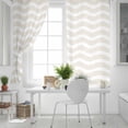 thumbnail image 5 of Fsddascl Cream Striped Blackout Curtains for Bedroom/Living Room, Thermal Insulated Kitchen Curtains, Modern Abstract Water Ripple Solid Color Grommet Darkening Window Treatment Drapes 42"x84"x2, 5 of 8
