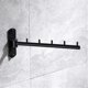 thumbnail image 2 of Stainless Steel Clothes Hanger With Swing Arm Support Bars Wall Mounted Hanger Holder With 5 Clothes Hooks, 2 of 5