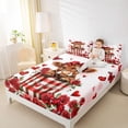 thumbnail image 3 of jejeloiu Valentine Highland Cow Full Size Sheets Kids,Cute Print Bed Sheets,4pcs, 3 of 6