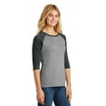 thumbnail image 4 of District Made Ladies Perfect Tri 3/4 Sleeve Raglan-XL (Black Frost/ Grey Frost), 4 of 6