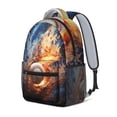 thumbnail image 3 of Baseball Sports Print Backpack with Football Soccer Basketball and Tennis Ball Design for School Use, 3 of 6