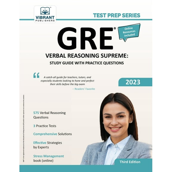 GRE Verbal Reasoning Supreme: Study Guide with Practice Questions, (Paperback)