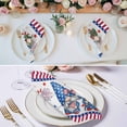 thumbnail image 3 of 4th of July Cloth Napkins, USA Flag Independence Day Blue Red Gnomes Washable and Reusable Dinner Napkins Set of 2, Table Napkin for Kitchen Party Birthday Wedding Hotel Housewarming 20"x20", 3 of 9