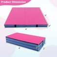 thumbnail image 2 of BOBOKY 48" L x 48" W x 4" Th Folding Gymnastics Mat with Carry Handles, Bio-Folding Tumbling Mat for Kids & Cheerleading, Pink, 2 of 10